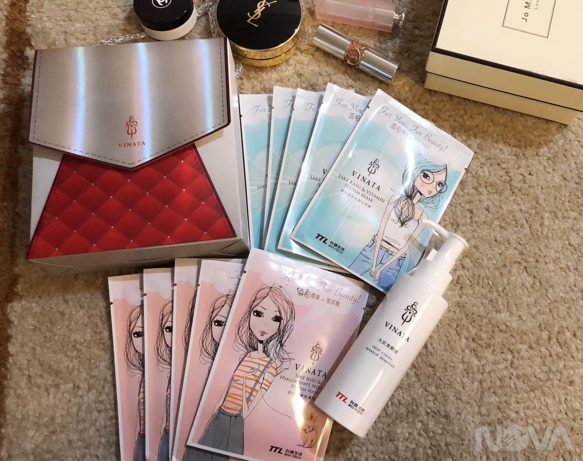 台酒VINATA I WISH紅款禮盒-VINATA酒粕面膜 開箱體驗