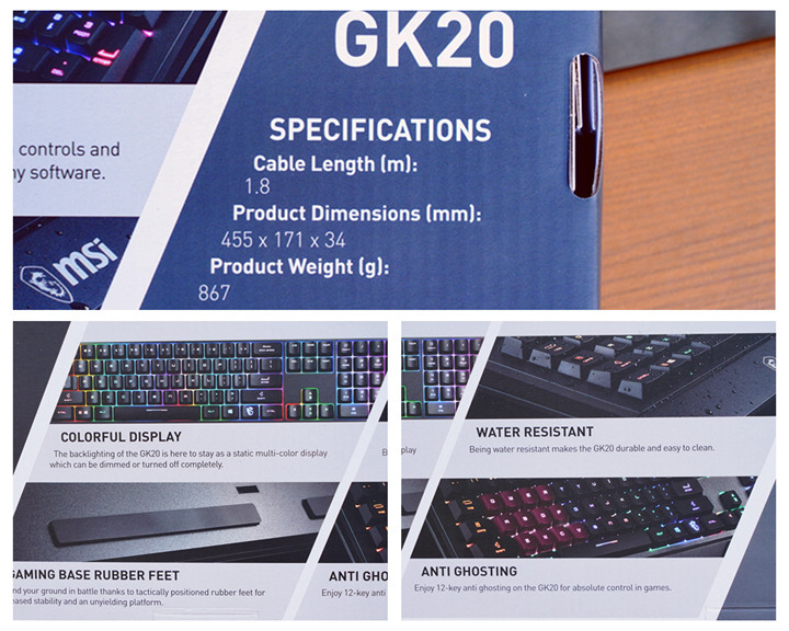 MSI Vigor GK20 電競鍵盤