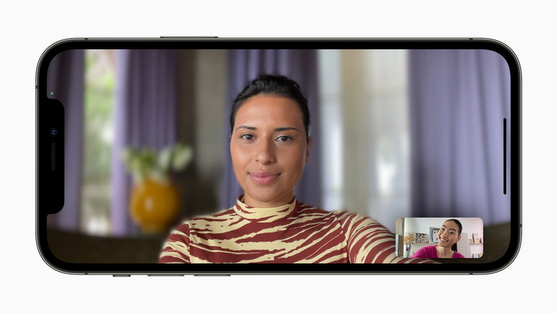「相機」app 最令人驚艷的「人像」模式，現在也為 FaceTime 視訊通話進行了最佳化。