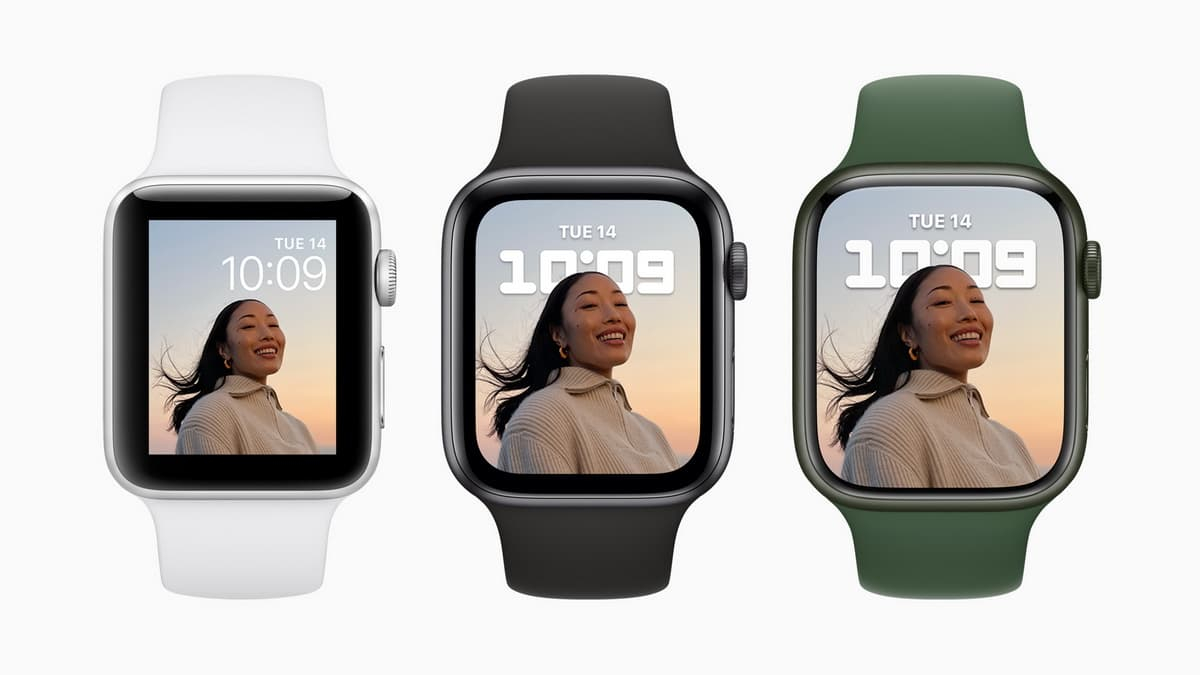 出色的 Apple Watch Series 7 顯示器尺寸比 Apple Watch Series 6 擴大將近 20%，比 Apple Watch Series 3 擴大超過 50%，並透過最佳化的使用者介面提升可讀性與使用體驗。