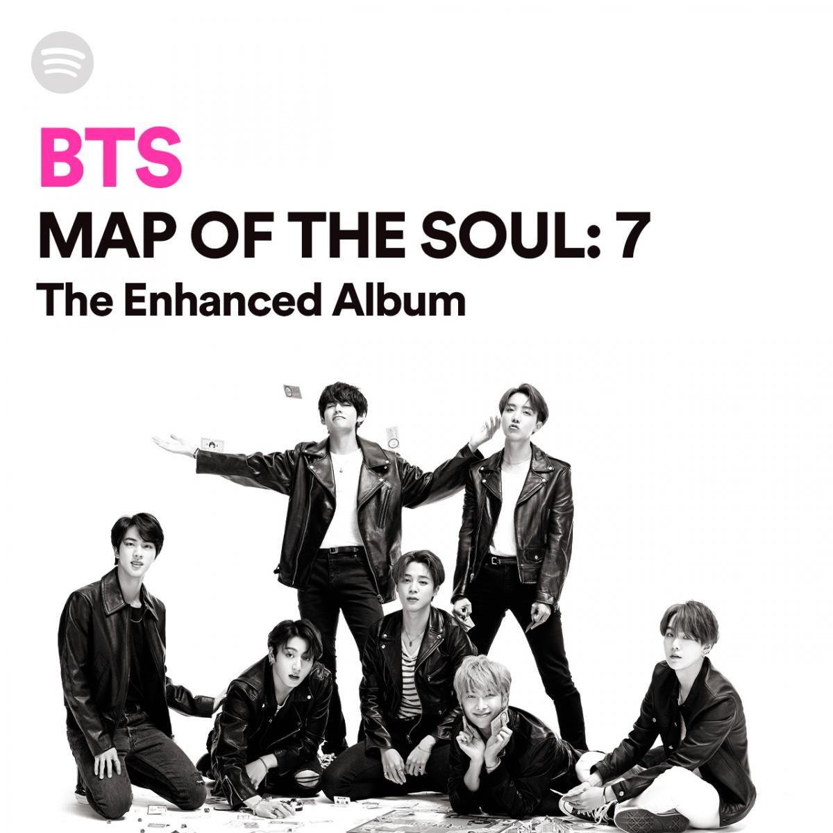 為了慶祝BTS防彈少年團的第四張專輯〈MAP OF THE SOUL: 7〉，Spotify 與這幾位全球超級巨星合作，推出了《 MAP OF THE SOUL : 7 The Enhanced Album》，就在今天2020年2月21日發行啦！