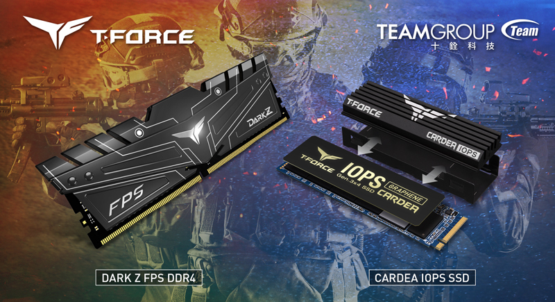 十銓科技T-FORCE推出"專為遊戲特別打造"DARK Z FPS電競記憶體與CARDEA IOPS 電競PCIe固態硬碟