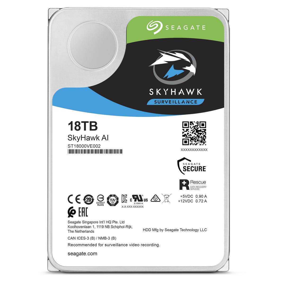 Seagate 推出 SkyHawk AI 18TB 硬碟