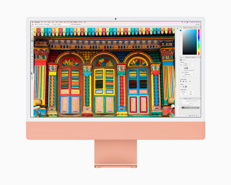 包括上圖的 Photoshop 等數千款 Universal App 現在都能在 M1 與 macOS Big Sur 上發揮絕佳效能，每週都會有新 App 加入。