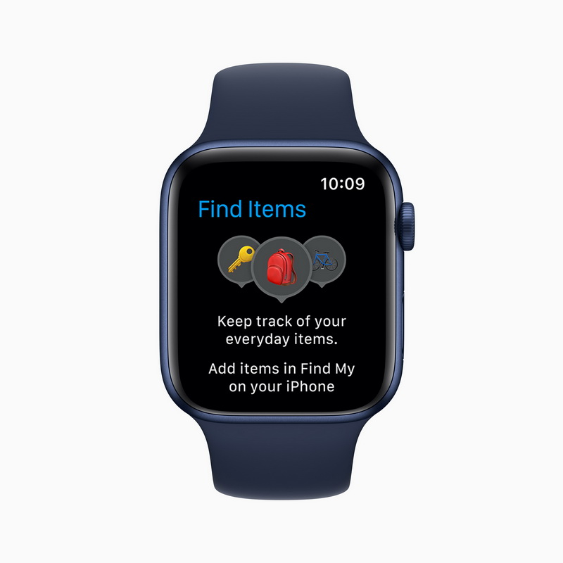 watchOS 8 上新的「尋找物品」app 幫助使用者透過「尋找」網絡定位設有標籤的物品