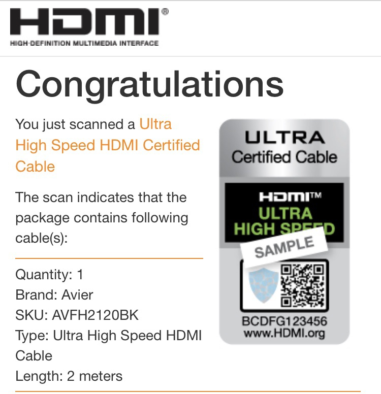 Avier 8K HDMI影音傳輸線 取得HDMI協會認證