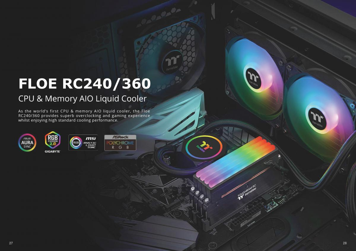 Floe RC Ultra 240 / 360記憶體及CPU一體式水冷散熱器