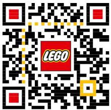 A qr code with a red square and yellow square with a logo

Description automatically generated