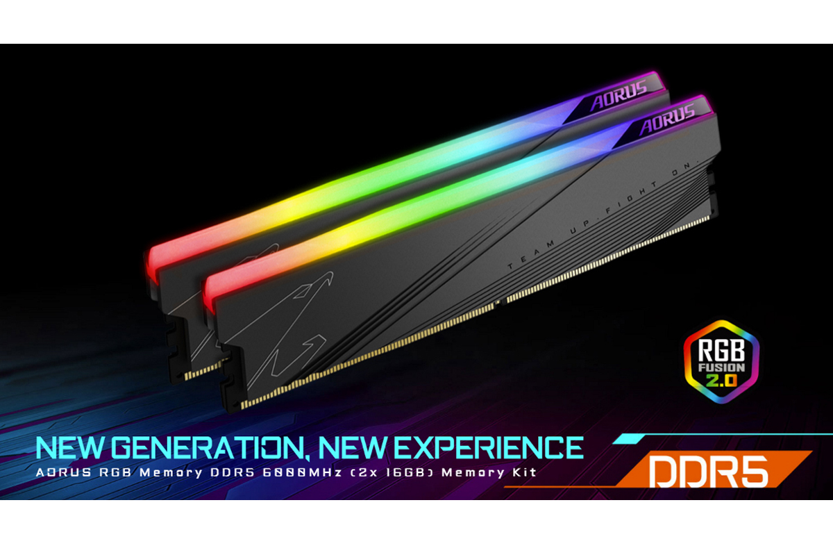 AORUS RGB DDR5 6000MHz 32GB記憶體套組讓你的效能更璀璨| NOVA資訊廣場